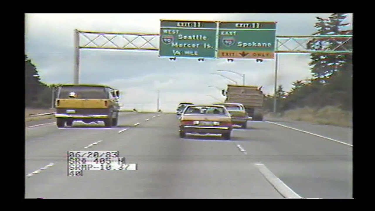 Driving On WA I-405 Northbound In 1983 (Tukwila, Renton, Bellevue, Kirkland)