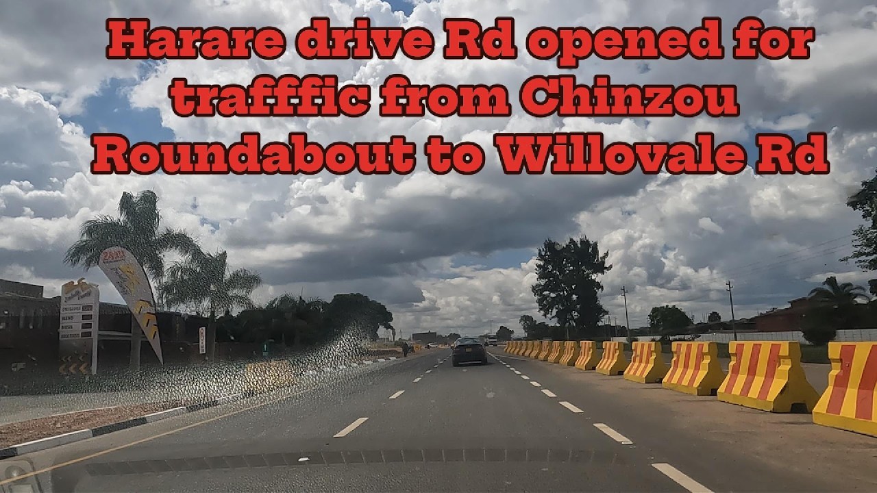 Harare drive opened to traffic from Chinzou roundabout #zimbabwe #harare #roads #traffic #africa 