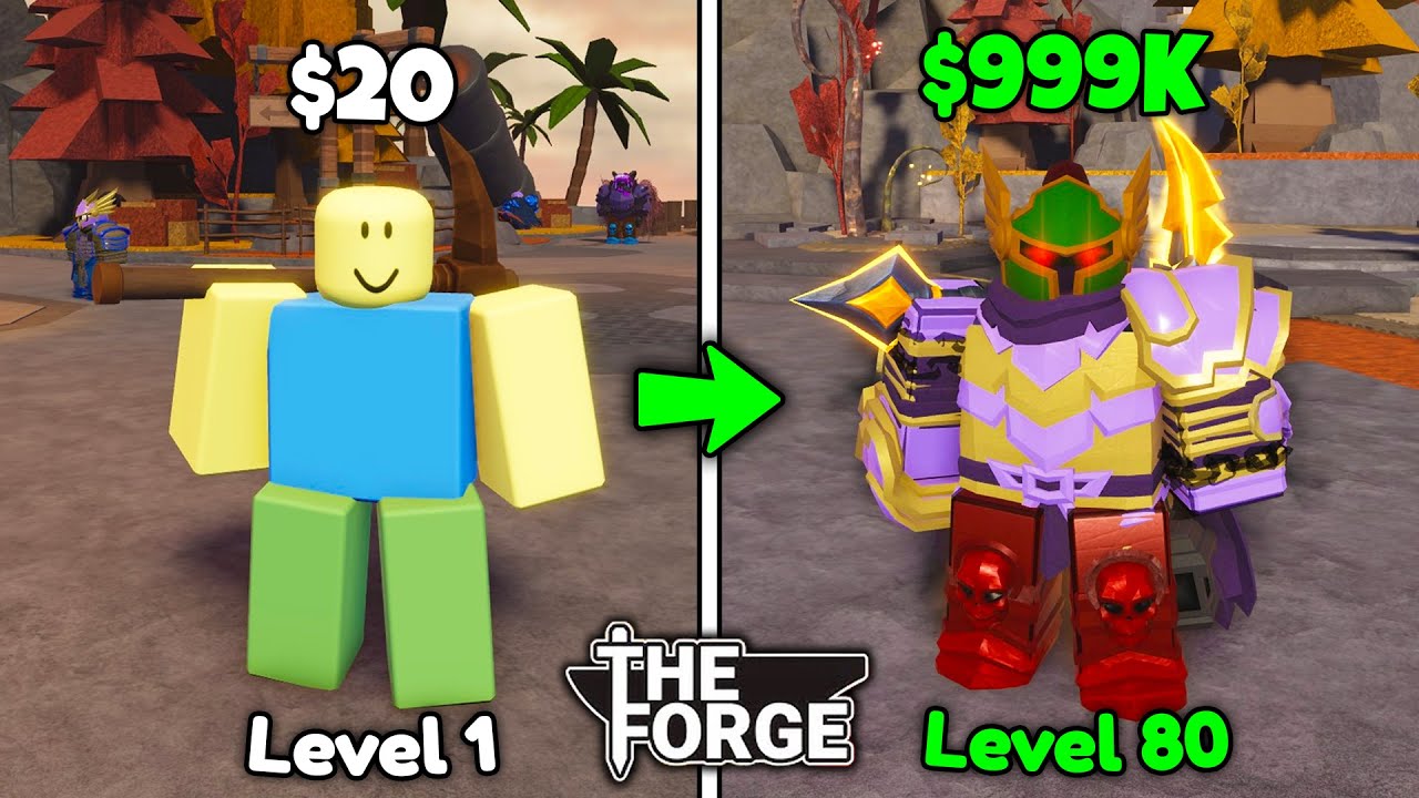Went From Noob to PRO in The Forge (ROBLOX)... FULL PROGRESSION!