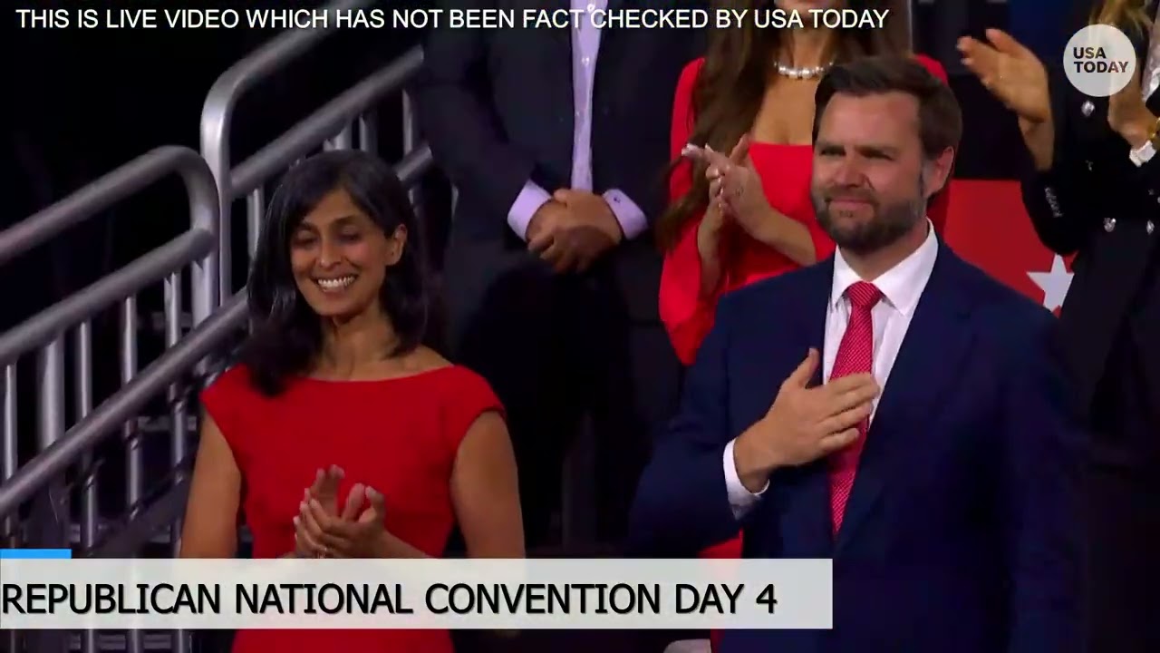 Trump welcomes JD Vance and wife Usha to 2024 campaign during RNC speech