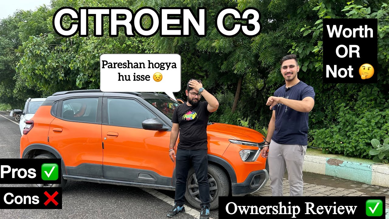 Citroen c3 long term review ✅ | दम तो है पर … | punch rival ? | worth in  8 lac 🤔 #citroen #review