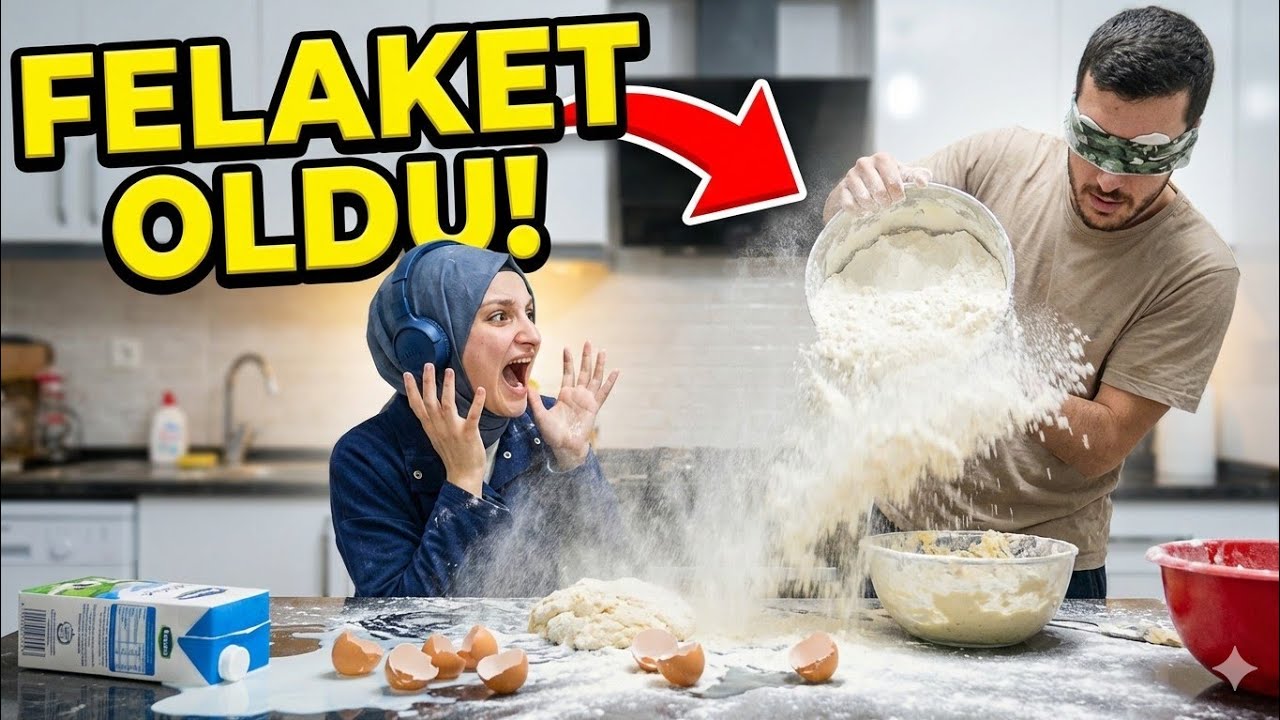 GÖRMEYEN EŞİME GİZLİ ŞAKALAR! 😂 Görmeden ve Duymadan Kurabiye Yapmak