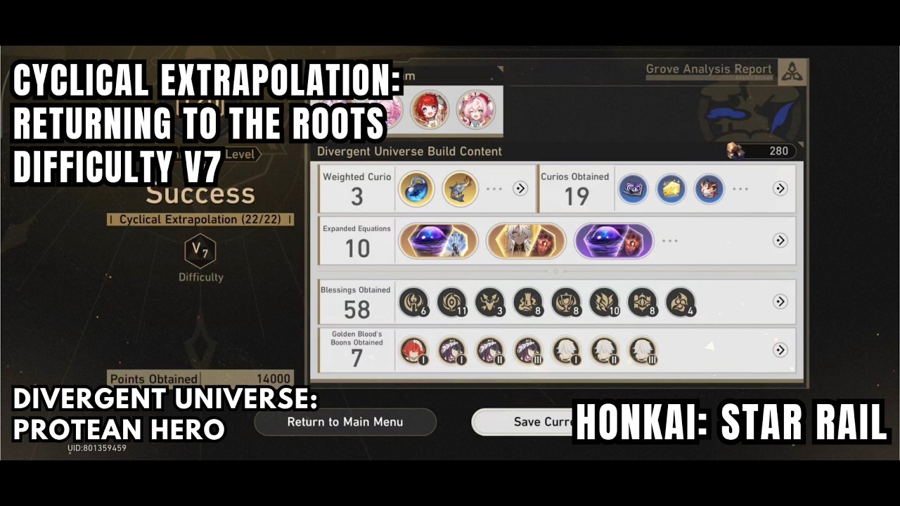 [Honkai: Star Rail Cyclical Extrapolation] Returning To The Roots - Difficulty V - Torturous TP7 V7
