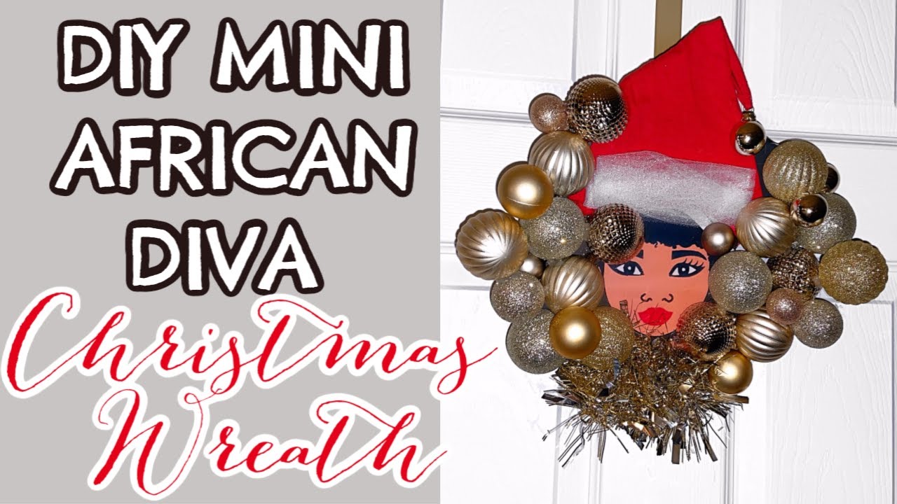 DIY Miniature African DIVA Christmas Wreath | EASY Step By Step Tutorial
