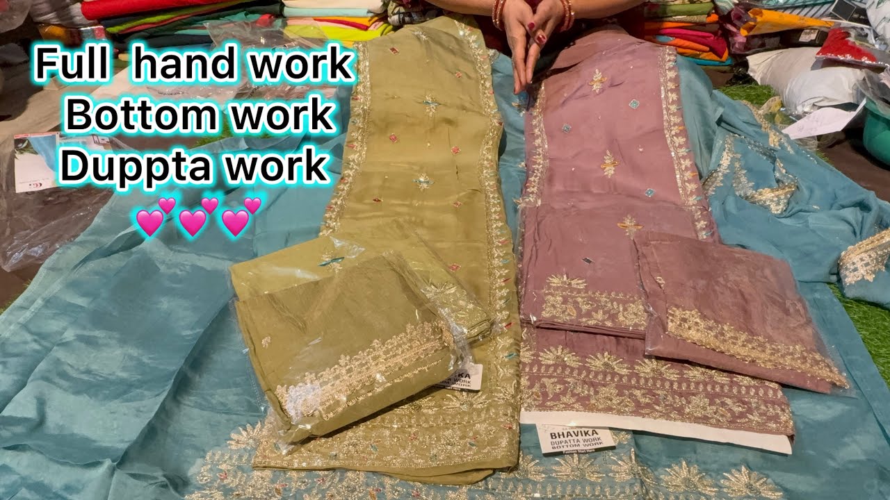 ✅Hand work 💕original party wear👌 shut super collection free 😍shipping me sath call ☎️ 9817679174