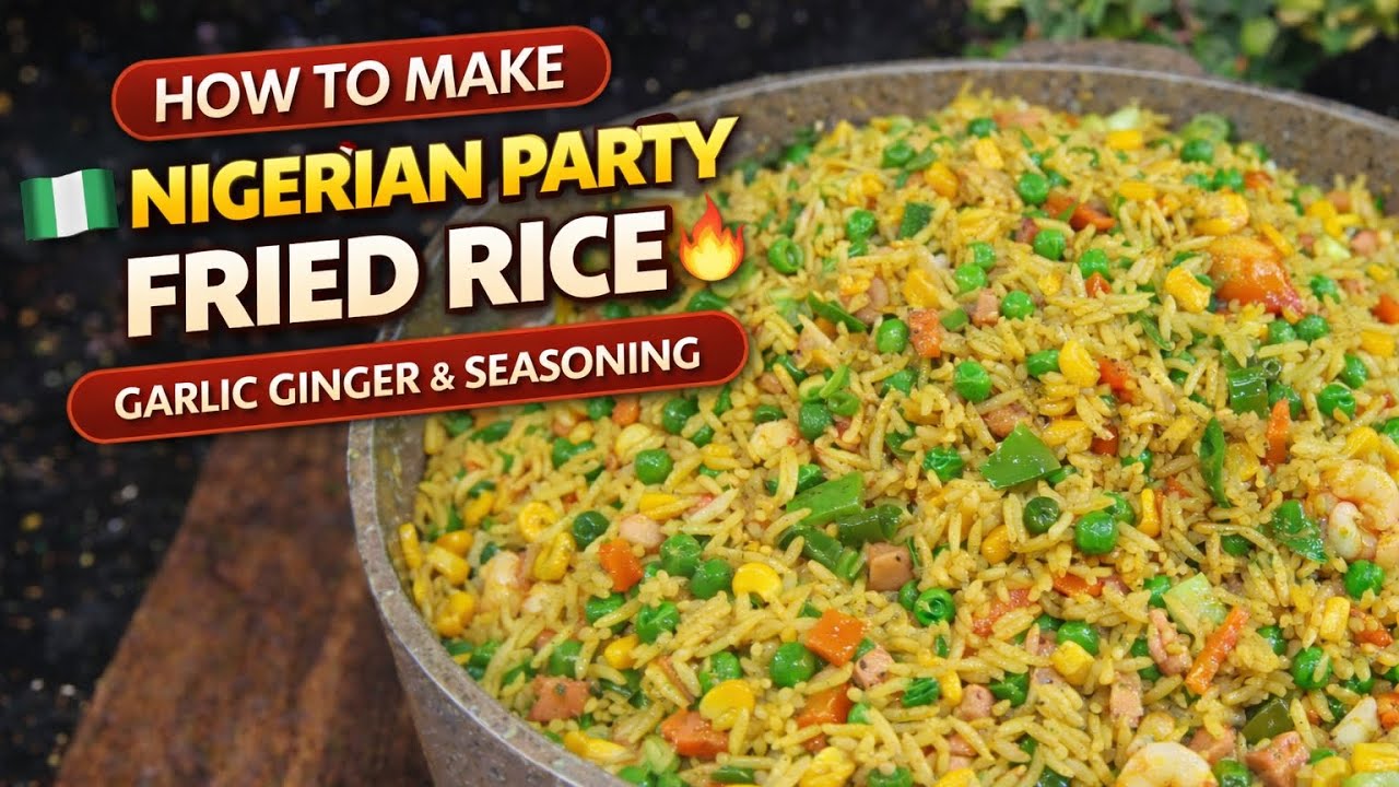 Nigerian 🇳🇬 Party Fried Rice | Authentic Party Style Recipe