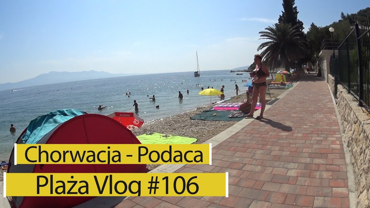 Chorwacja Plaża Podaca dużo ludzi trochę dalej pusto. | jaskółki na balkonie |Vlog #106