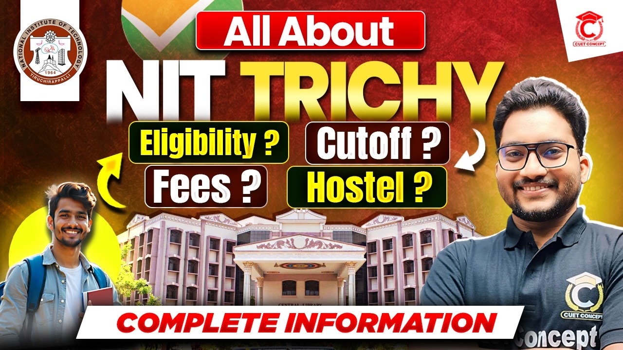 NCET ITEP 2026 | Everything you want to know about NIT Trichy | Eligibility, Cutoff, Fees & Hostel ✅