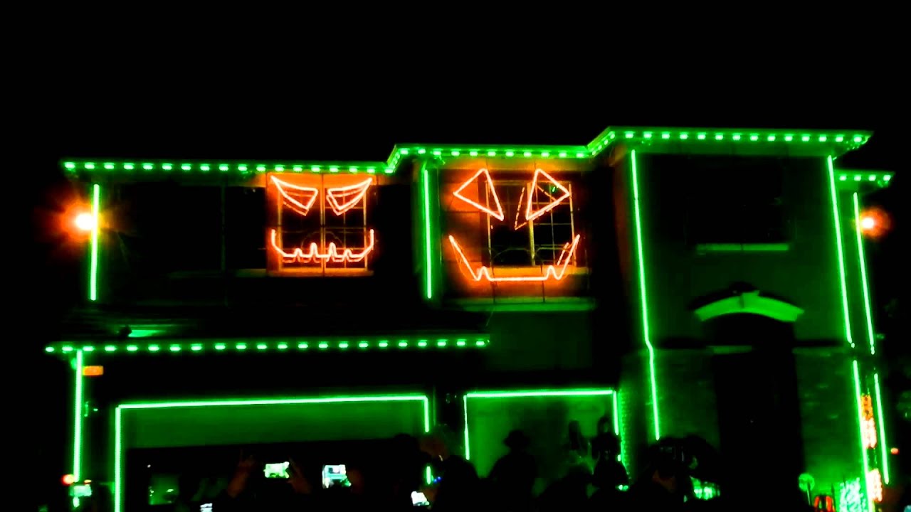 Party Rock Anthem Light Show House (Halloween Night)