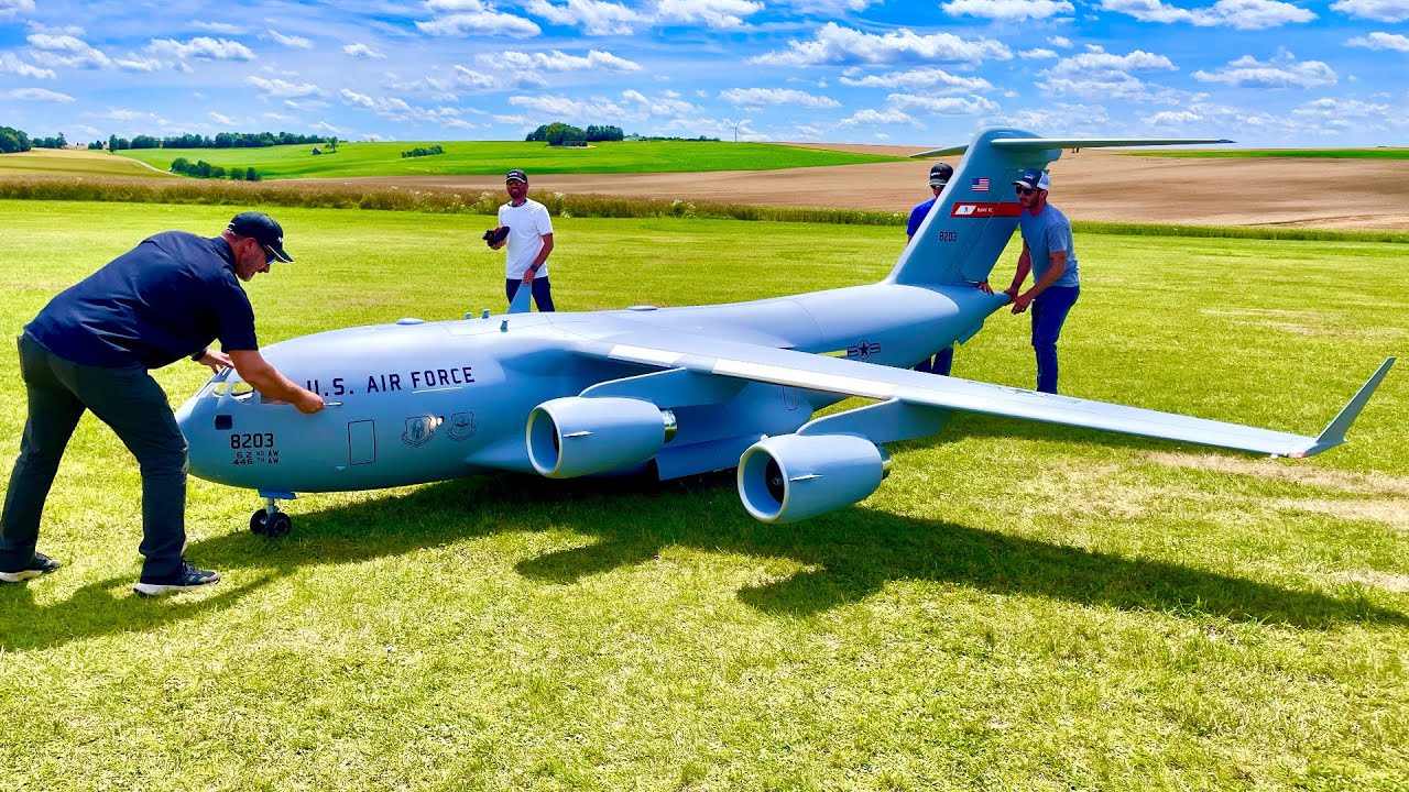 ПОТРЯСАЮЩИЙ самый большой радиоуправляемый GLOBEMASTER C47 | 149,8 кг, полностью карбоновый | пос...