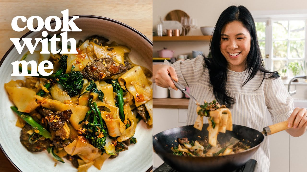 Cooking PAD SEE EW (Thai Stir Fried Noodles) | COOK WITH ME