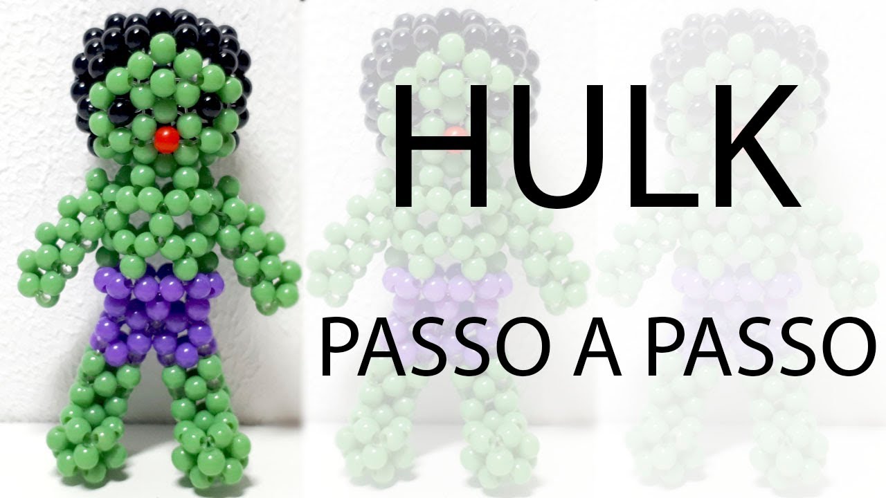 DIY - Hulk de Miçangas Passo a Passo