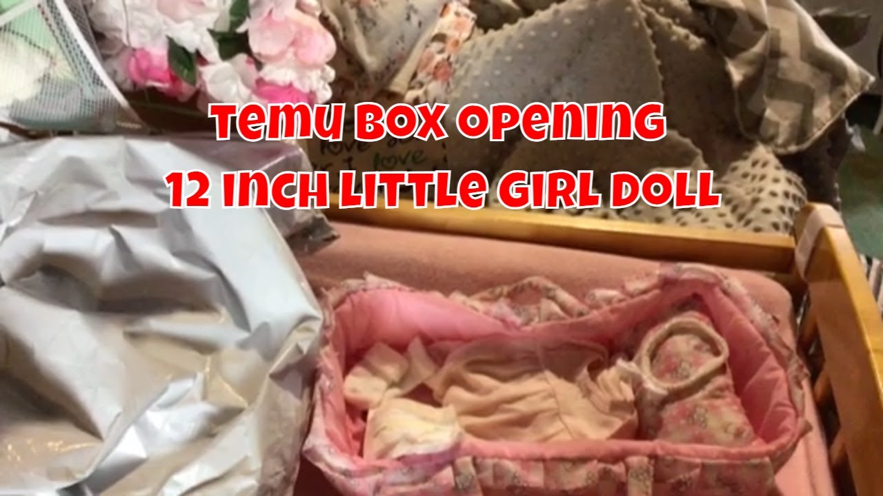 temu box opening 12 inch little girl doll