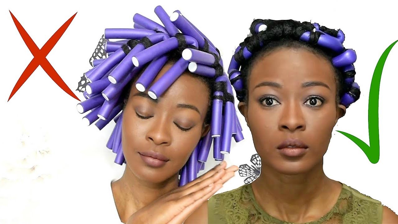 Sleep-Friendly Flexi Rod Method On Natural Hair | Purple Flexi Rod Set | Heatless Curls