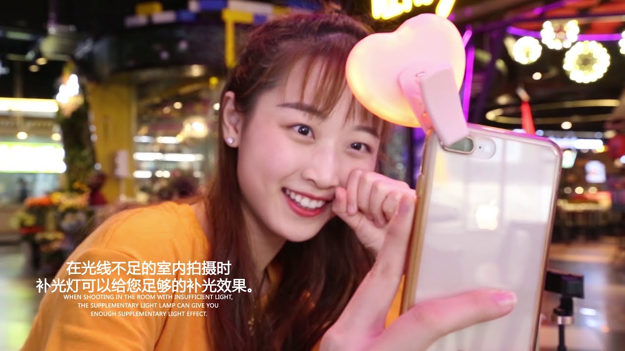 RK47S Heart Ring Light Mini Portable 9 Level 3 Modes Clip On USB Rechargeable