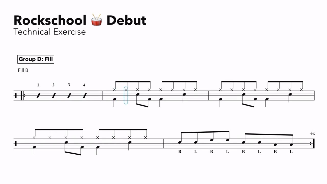 Technical Exercise - Rockschool 🥁 Debut (PRACTICE)