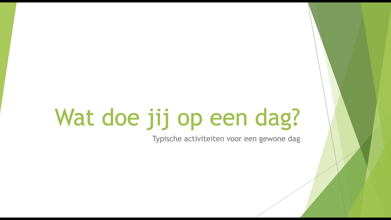 Wat doe jij op een dag? typische activiteiten op een gewone dag NT2 A1 (#NT2, #learndutch)