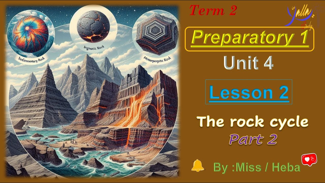 شرح ساينس اولي اعدادي الدرس الثاني-ترم تاني Science |unit 4| lesson 2(part2)| Rock cycle