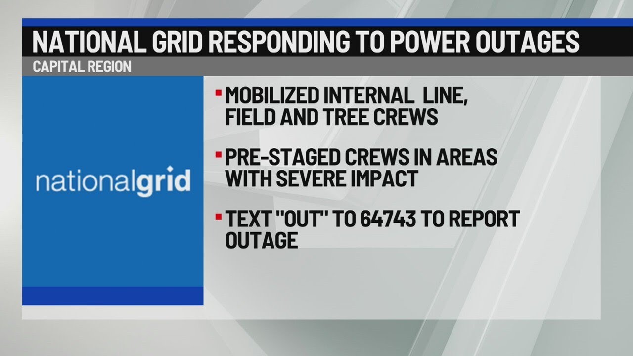 National Grid responding to power outages
