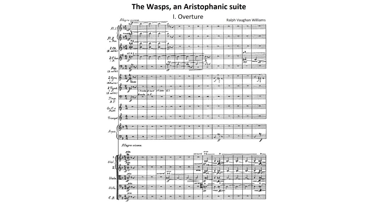 Ralph Vaughan Williams - The Wasps, an Aristophanic suite [with score]
