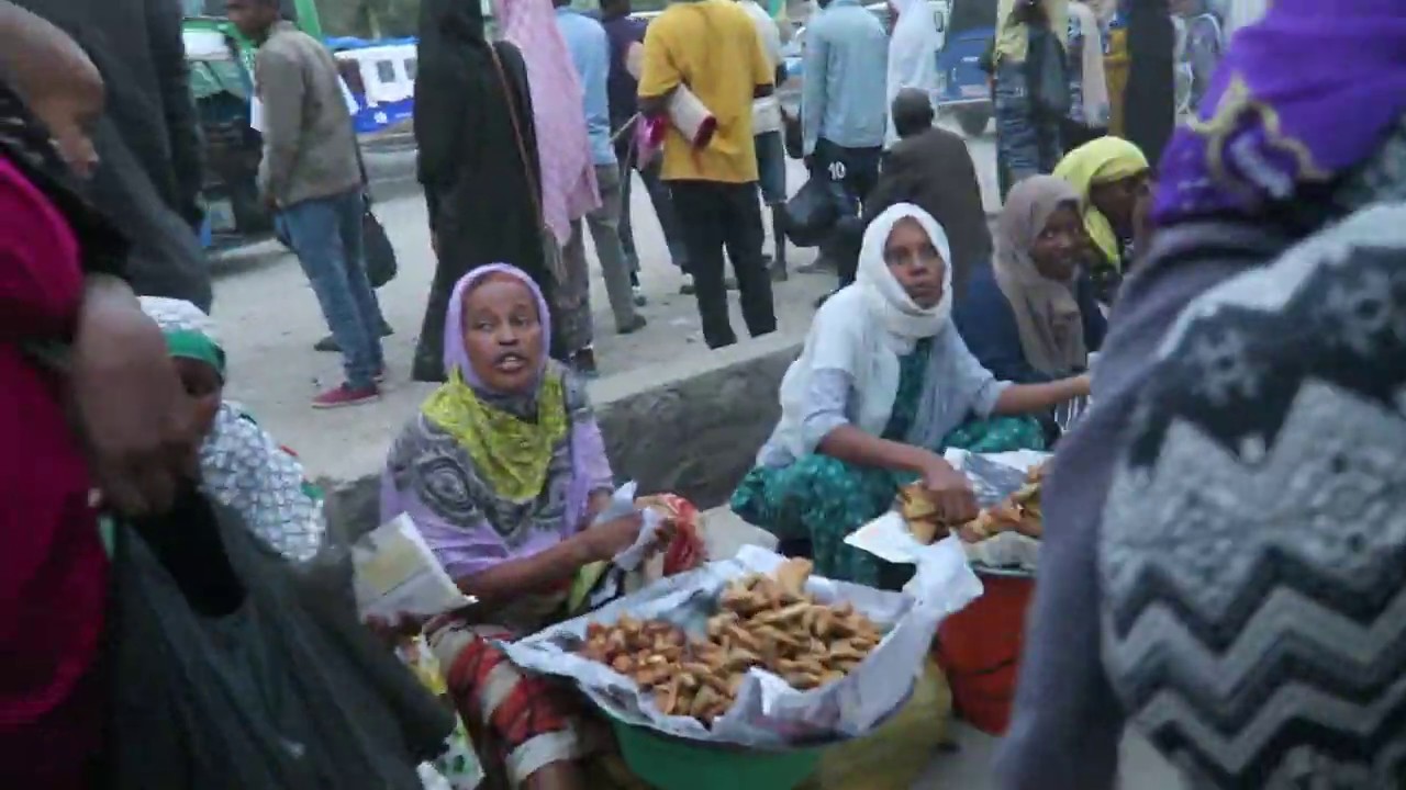 Walk around a street of Dire Dawa, Ethiopia