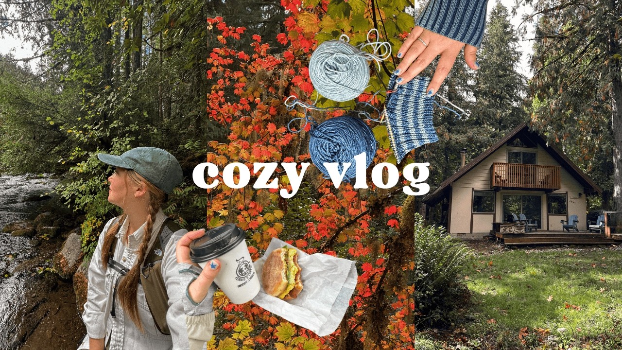 Отдых в одиночном домике 🏠🌲🧶 48 часов чтения, вязания и походов