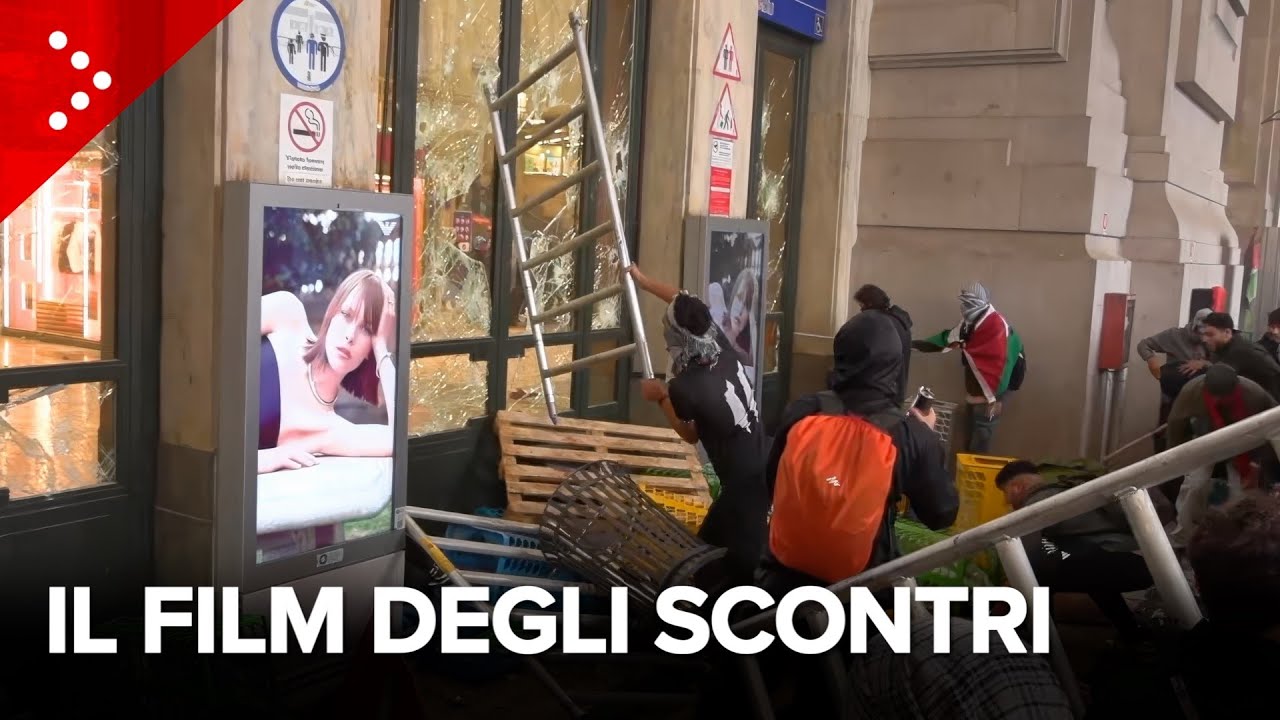 Manifestazione per Gaza. Assalto alla Stazione Centrale, guerriglia a Milano: il film degli scontri