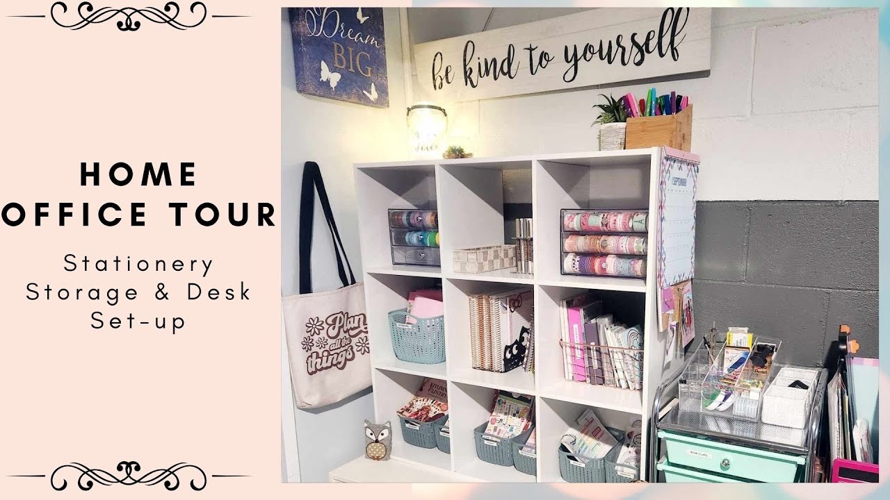 HOME OFFICE TOUR | Stationery Organization & Desk Set-up