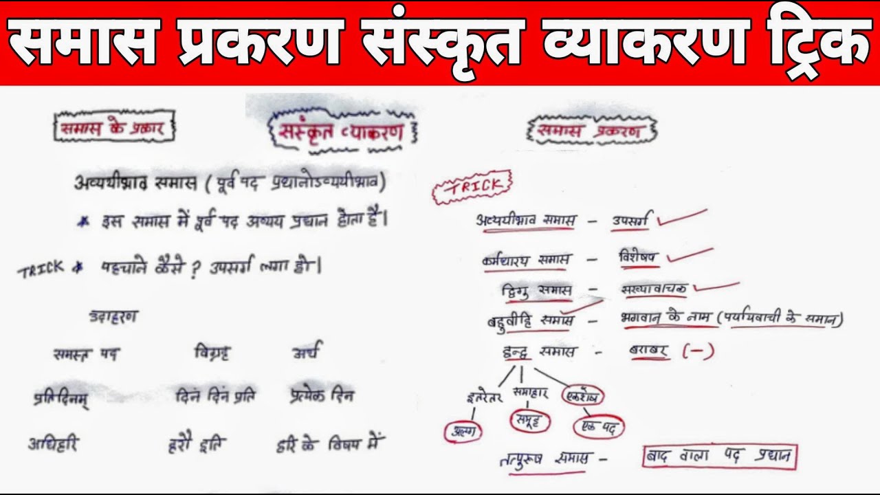 samas in sanskrit | संस्कृत में समास पहचानने की ट्रिक | संस्कृत व्याकरण | Sanskrit vyakaran samas