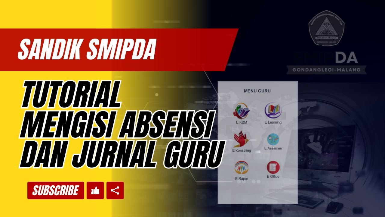 Tutorial pengisian absensi, agenda dan jurnal pembelajaran kolaborasi aplikasi SANDIK HALIMORA