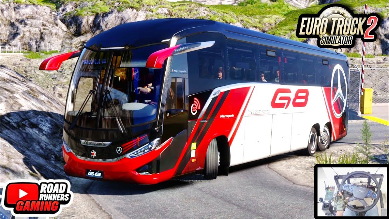 ETS2 Bus | Best New G8 Bus on Extreme Narrow Tight Curvy Roads | Euro Truck Simulator 2 | Moza TSW
