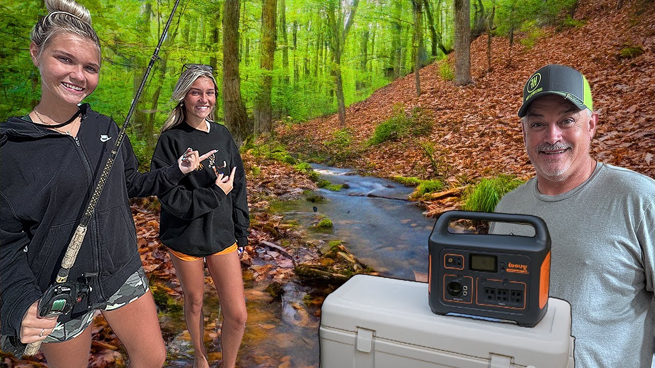 We went Creek Camping — No Gear Except Rods, a Cooler & the Jackery Explorer 1000