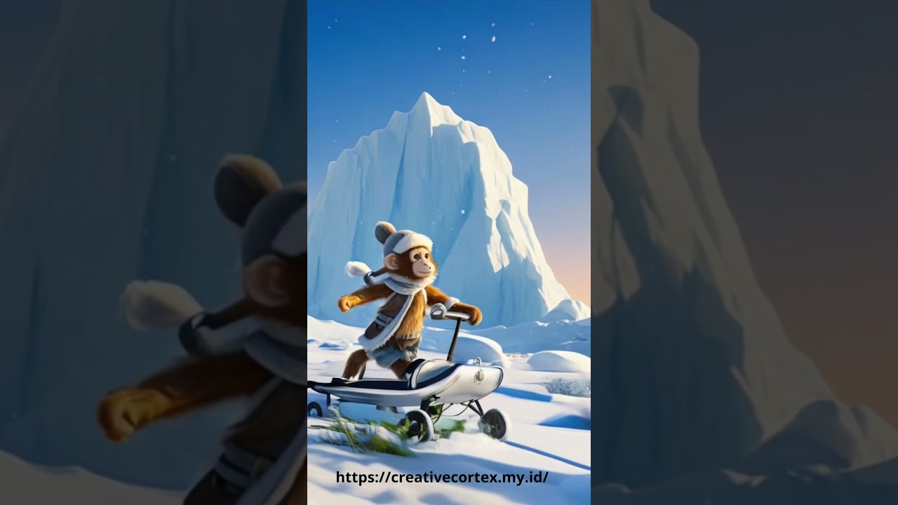 Monkey's Snowy Train Adventure#MonkeyOnTheTrain #SnowTrainAdventure#MonkeyFun#MonkeyAdventures