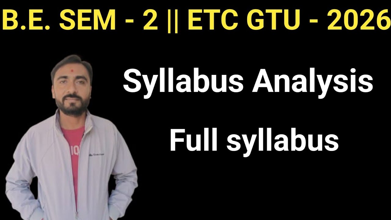 ETC SEM 2 || Syllabus Analysis || GTU 2026 ||