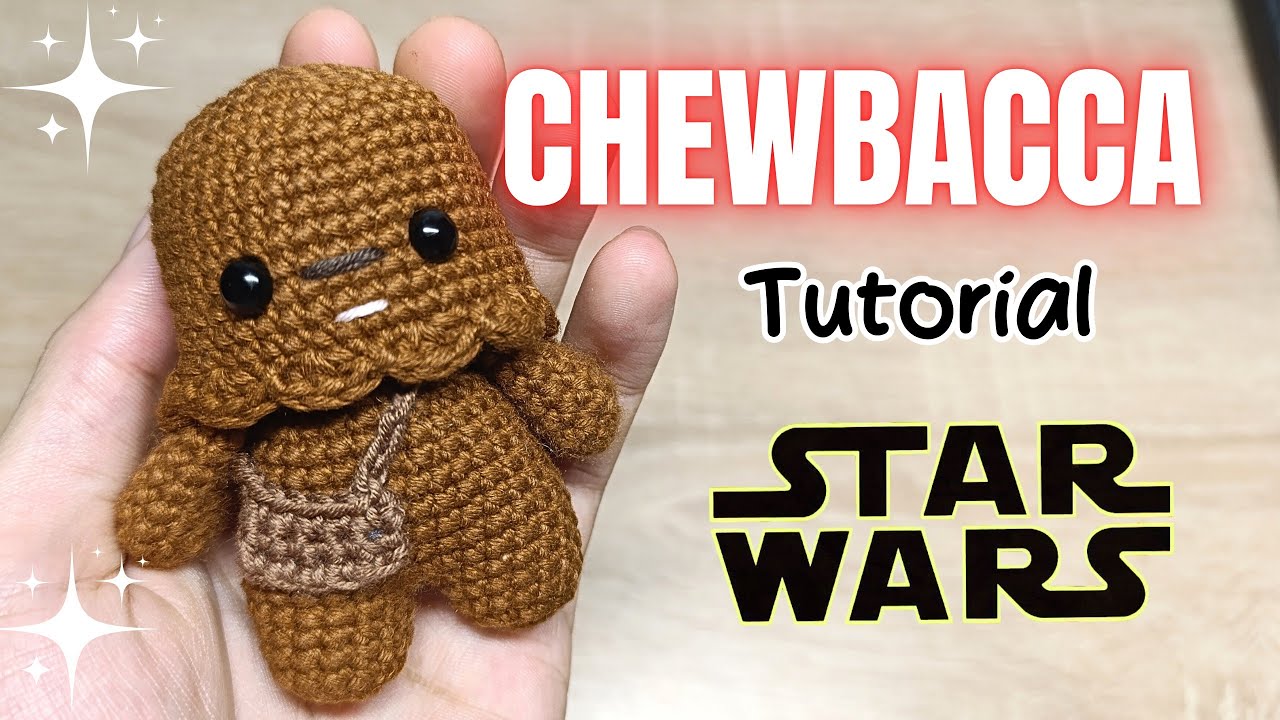 CHEWBACCA, baby amigurumi ideal para llavero crochet STARWARS