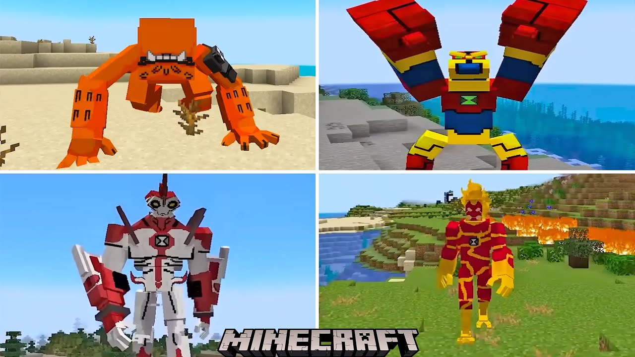 Thu thập toàn bộ sức mạnh quái vật Alien trong Ben 10 mới nhất | GHTG Minecraft