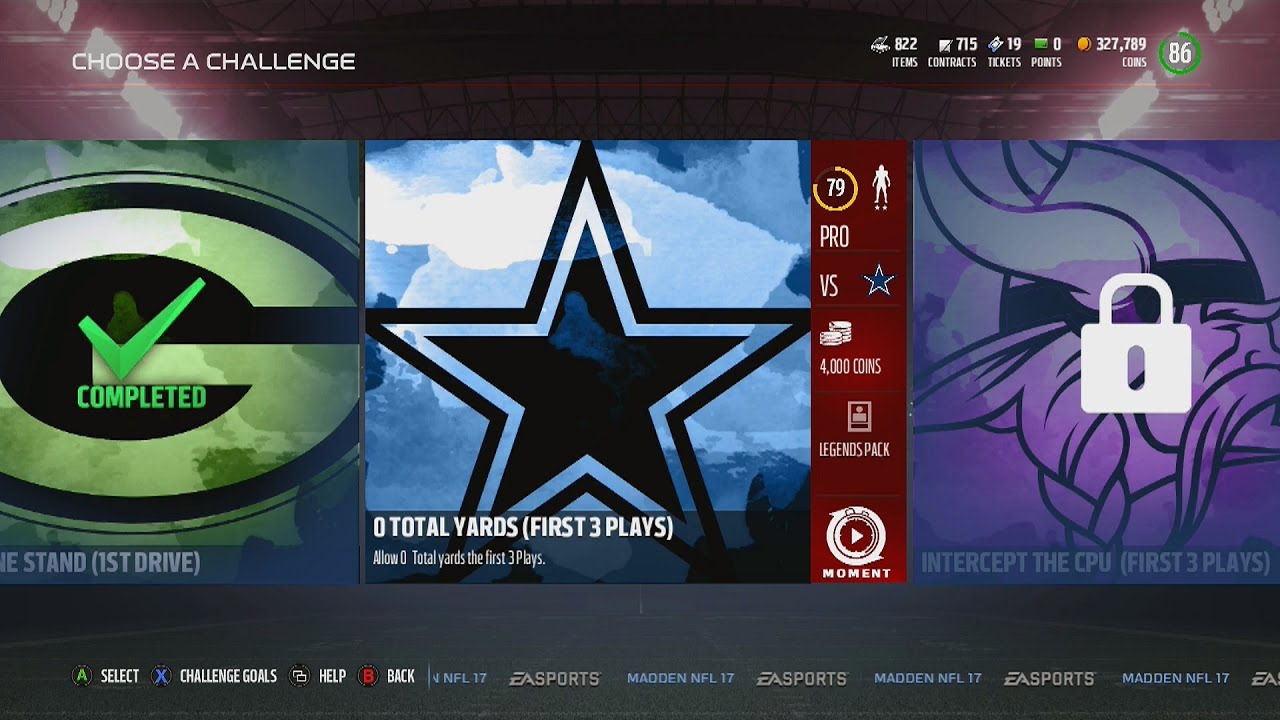 Madden NFL 17 | MUT December Gauntlet Defense Challenge #18 | 0 Total Yards (First 3 Plays)