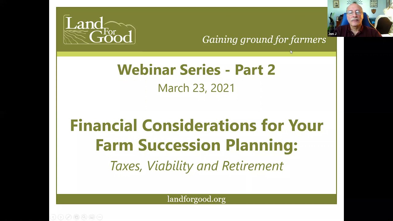 LFG Farm Succession Planning Webinar part 2 Financial Considerations
