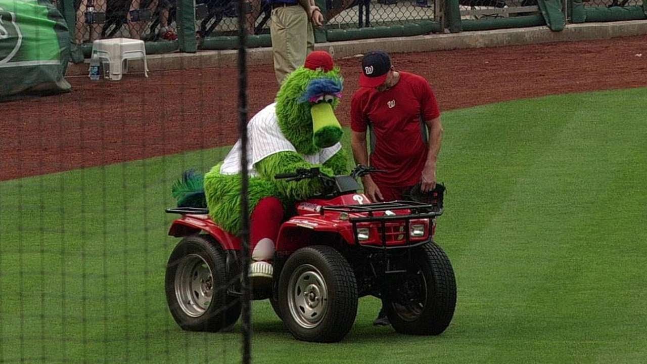 Phillie Phanatic's ride runs out of gas
