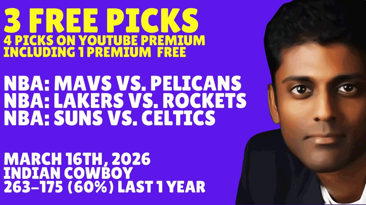 Monday NBA Basketball Picks Predictions & Best Bets 03/16/2026 Indian Cowboy Picks Predictions