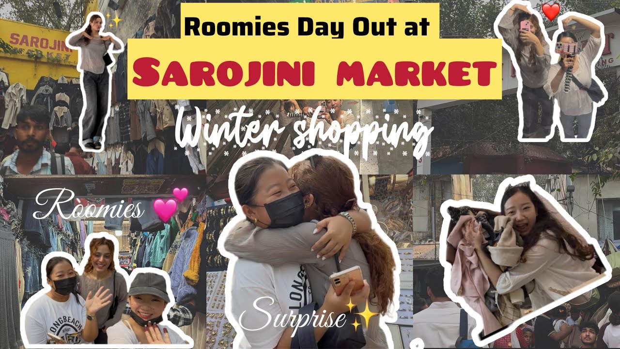 🧣Winter 2025 shopping spree with my roomies at Sarojini 🛍️ | surprising rawr rawr 🫂