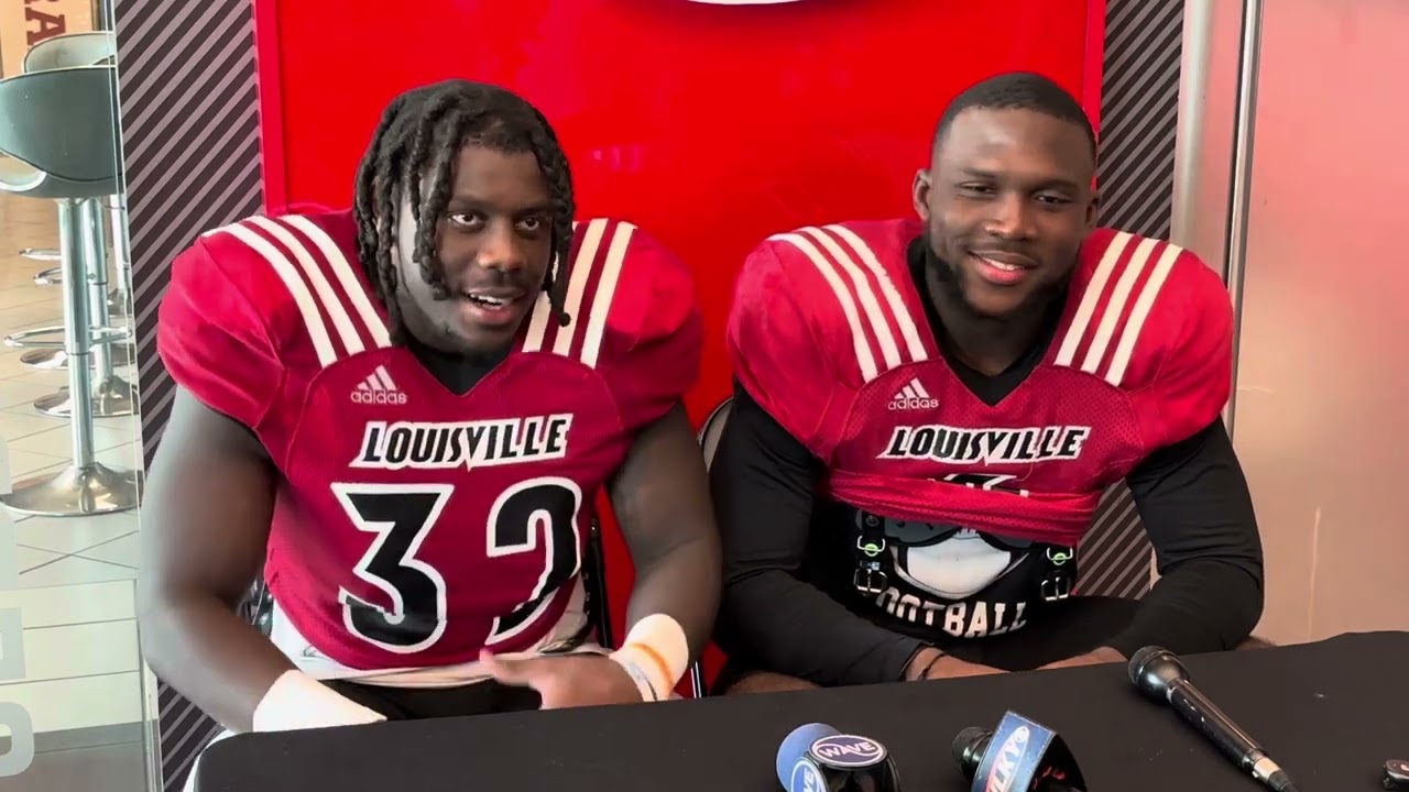 Louisville LBs Stanquan Clark, Jurriente Davis Talks Start of Fall Camp (8/3/24)
