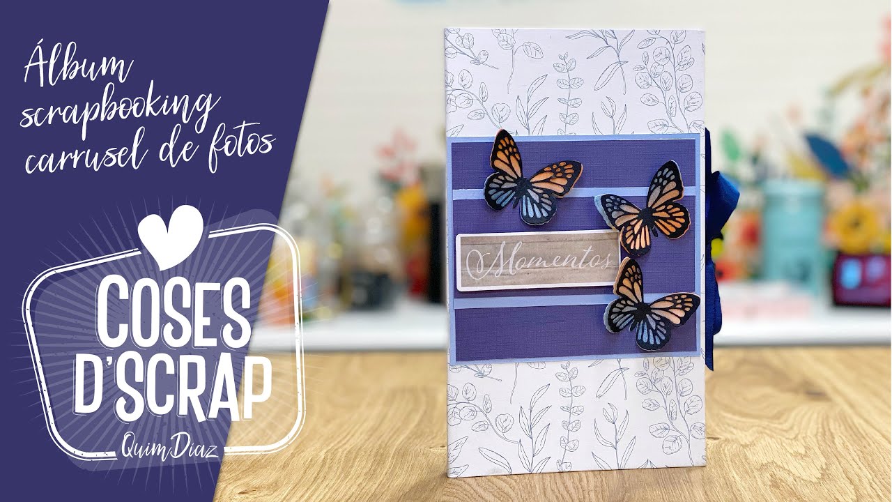 Tutorial álbum scrapbook Carrusel de Fotos