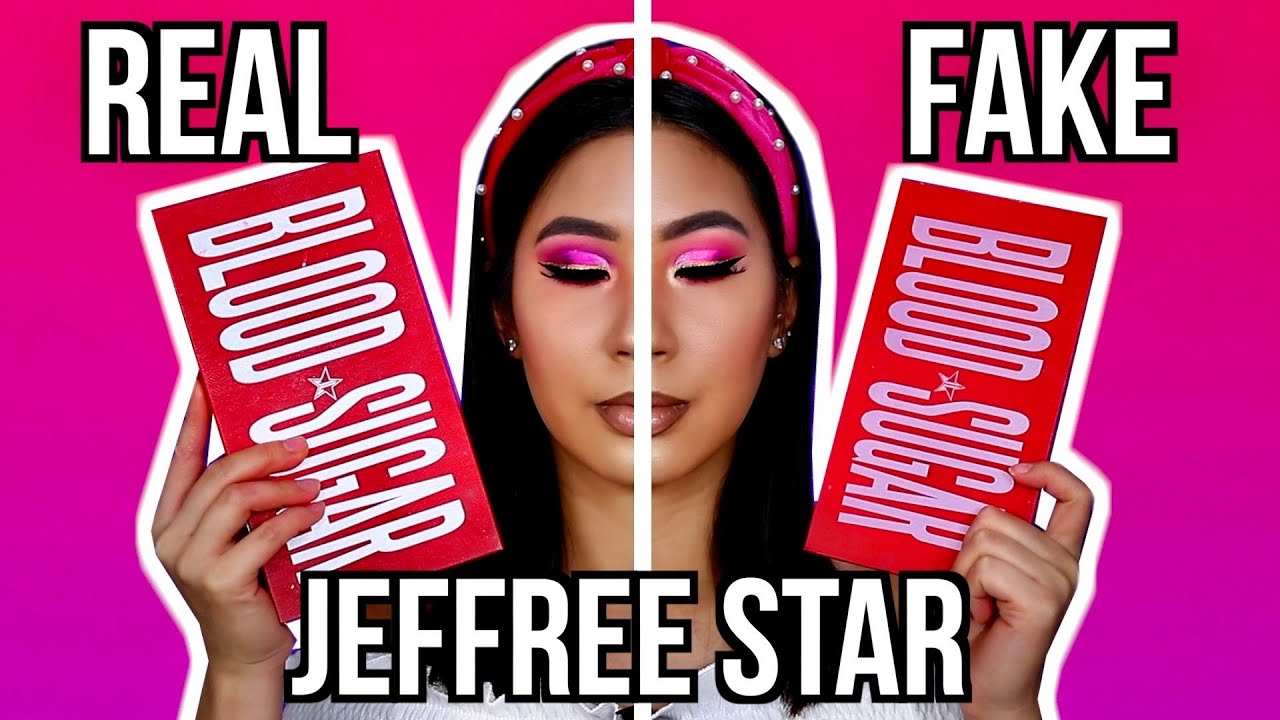 PROBANDO REAL VS FAKE DE LA PALETA DE JEFFREE STAR BLOOD SUGAR 😱.. SE PARECEN MUCHISIMO!!!
