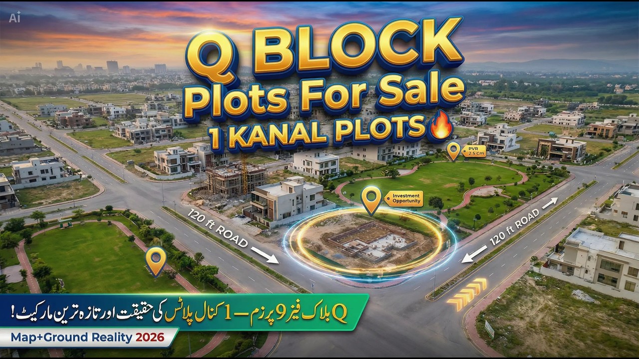 DHA Lahore Phase 9 Prism Q Block 1 Kanal Plots: For Sale | Map + Detailed Ground Reality 2026