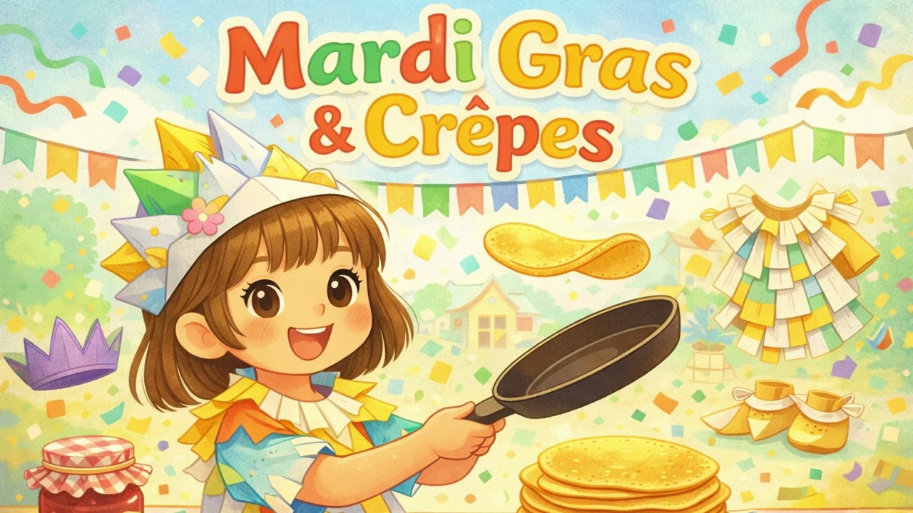 Mardi Gras, n’t’en va pas 🎭🥞 | Comptine reggae des Crêpes