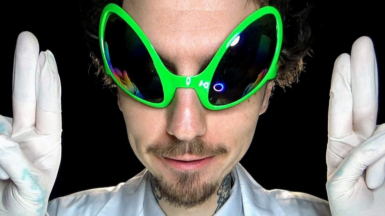 ASMR NEUROLOGICAL EXAM by ALIEN(?) DOCTOR - CRANIAL NERVE EXAMINATION, LIGHT TRIGGERS, EYE TEST