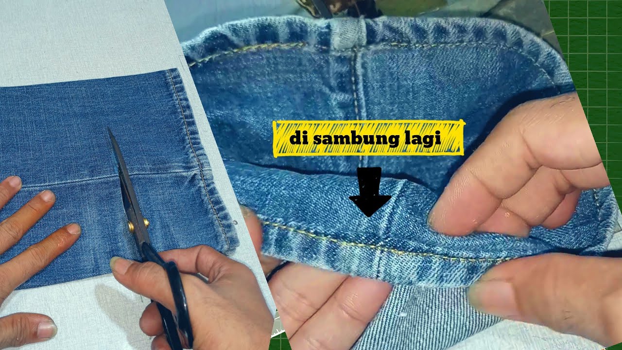 tutorial cara potong sambung celana jeans yang baik dan benar,. @MKJEANS