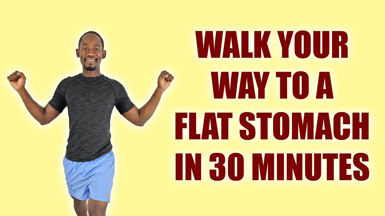 BEGINNERS FLAT STOMACH WORKOUT - 30 Minutes Walking In Place