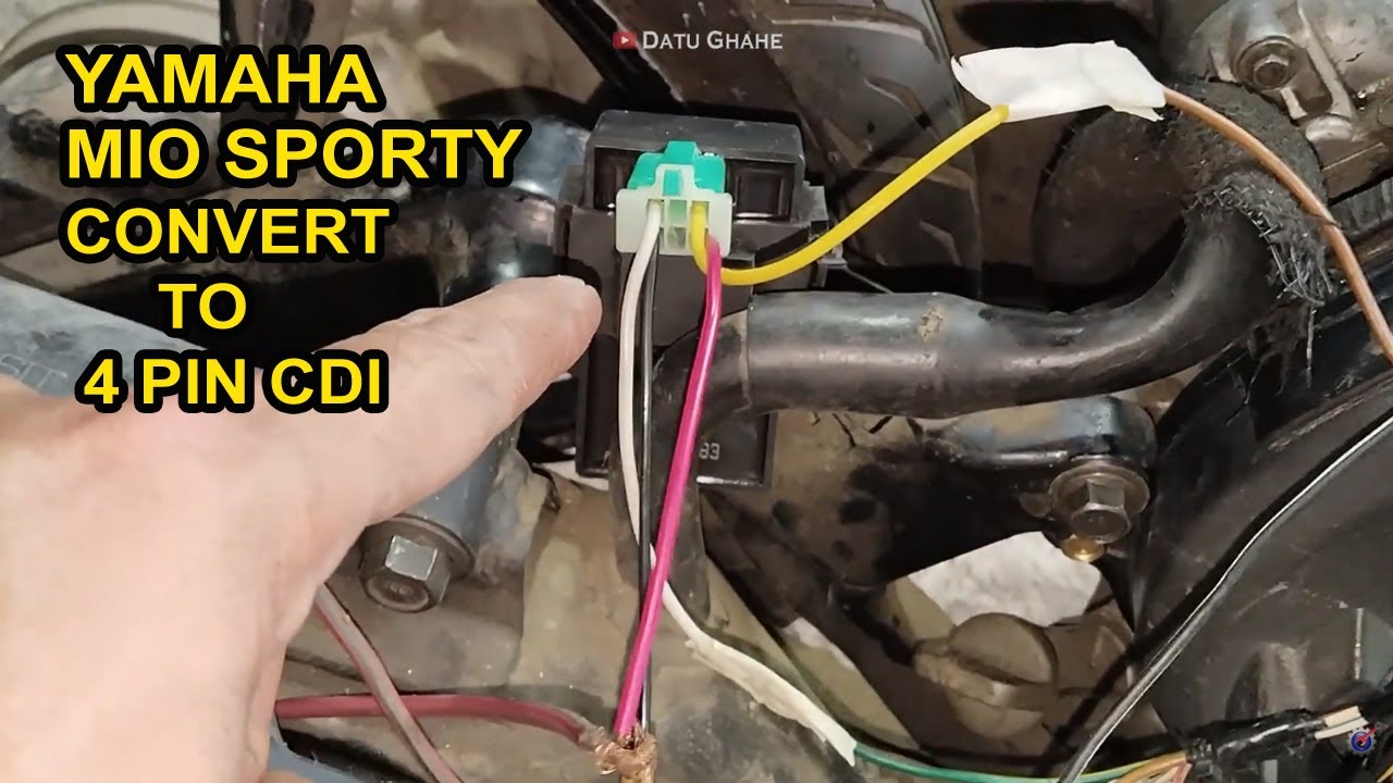 Yamaha Mio Sporty Convert to 4 Pin CDI - No Wire Harness - kalansay skeleton #motorcycle #miosporty